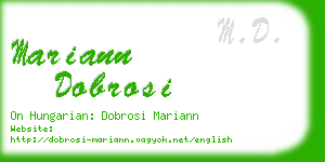 mariann dobrosi business card